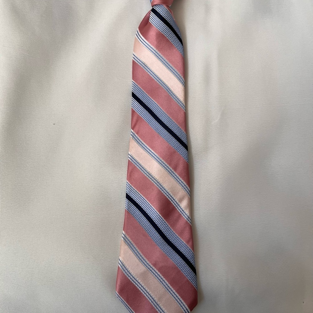 Elegant Striped Clip-on Boys Tie